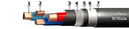 Кабель ВПбШв 3х16+1х10
